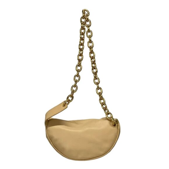Auth BOTTEGA VENETA The Chain Pouch chain shoulder Beige Leather - Picture 2 of 14